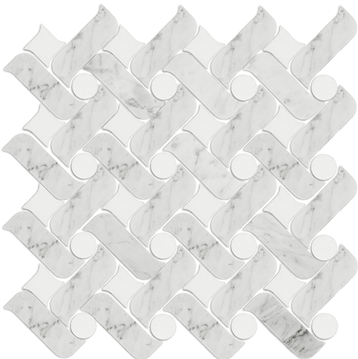 Bianco Carrara Bianco Carrara Polished 4" Hexagon | Marble | Floor/Wall Mosaic