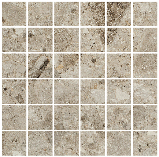 Breccia Beige Matte 2"x2" Mosaic | Color Body Porcelain | Floor/Wall Mosaic