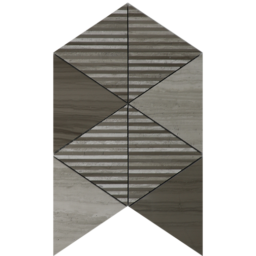 Burmilla Wooden Grey/Athens Polished Burmilla Mosaic | Marble | Floor/Wall Mosaic