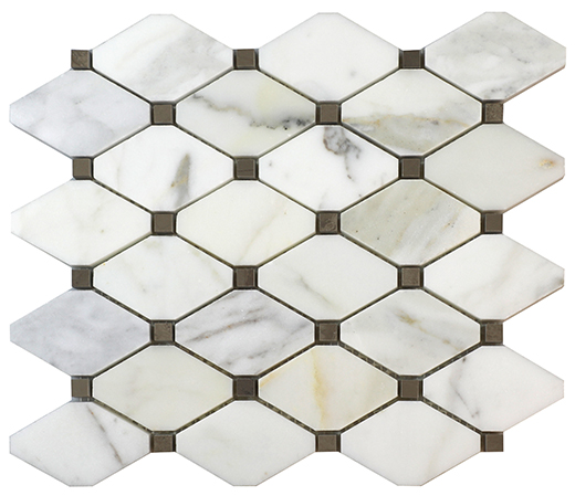 Calacatta Gold Mosaics Calacatta Gold Polished Trapezoid Mosaic | Marble | Floor/Wall Mosaic