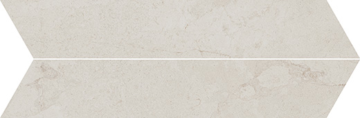 Caliza Chic White Soft 4"X21" Chevron | Color Body Porcelain | Floor/Wall Tile