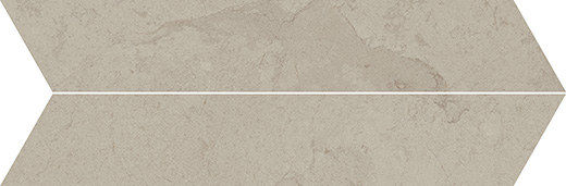 Caliza Edge Gray Soft 4"X21" Chevron | Color Body Porcelain | Floor/Wall Tile