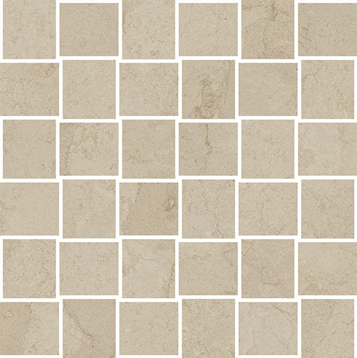 Caliza Mod Beige Soft 2"X2" Basketweave Mosaic | Color Body Porcelain | Floor/Wall Mosaic
