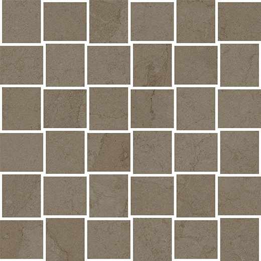 Caliza Nu Taupe Soft 2"X2" Basketweave Mosaic | Color Body Porcelain | Floor/Wall Mosaic