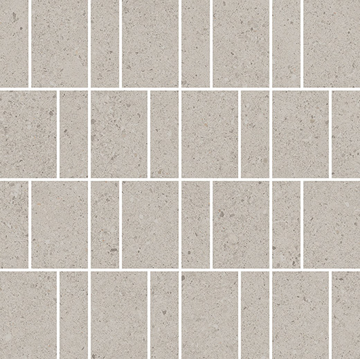 Camden Cafe Light Gray Matte 32 Piece Mosaic | Color Body Porcelain | Floor/Wall Mosaic