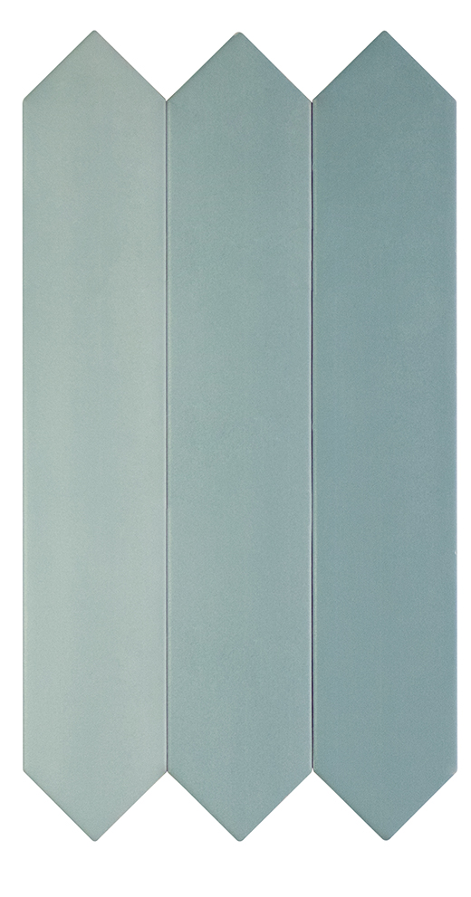 Candy Blue Matte 1.7"x9.5" Crayon Blue | Ceramic | Wall