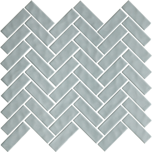Captiva Azzuro Glossy 1"X3" Herringbone | Glazed Porcelain | Floor/Wall Mosaic