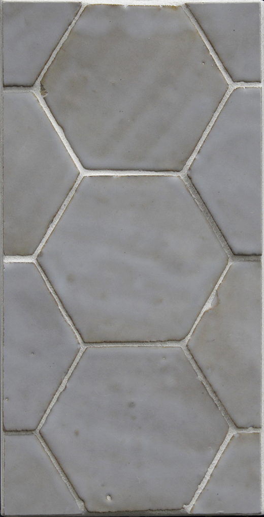 Casablanca Tangier Moon  4" Hexagon | Ceramic | Wall Mosaic