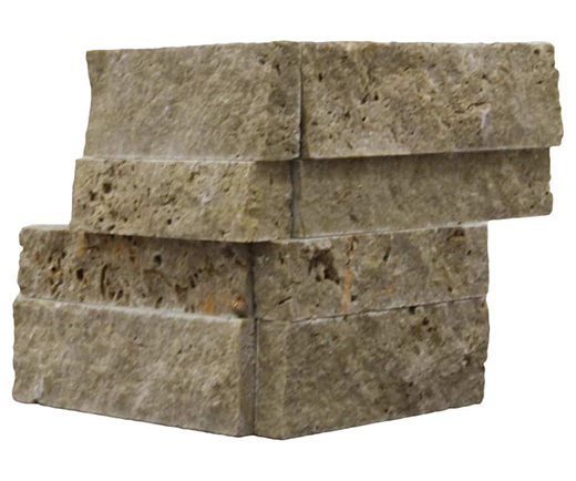 Castano Castano Natural 6"x24"  2cm Ledgerstone | Travertine | Exterior Stone