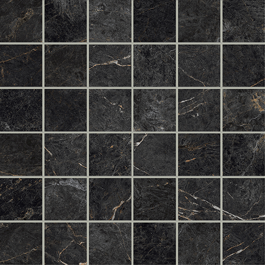Cathedral Nero Matte 2"X2" Mosaic | Color Body Porcelain | Floor/Wall Mosaic