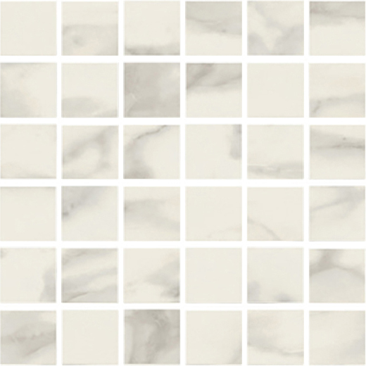 Cava Calacatta Renoire Matte/Honed 2"x2" Mosaic | Color Body Porcelain | Floor/Wall Mosaic