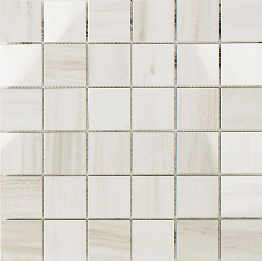 Outlet Charm Helsinki White Mix 2"x2" Mosaic | Color Body Porcelain | Floor/Wall Mosaic