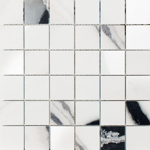 Outlet Charm Panda White Mix 2"x2" Mosaic | Color Body Porcelain | Floor/Wall Mosaic