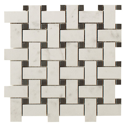 Outlet Charm Taj Mahal Fade Basketweave | Color Body Porcelain | Floor/Wall Mosaic