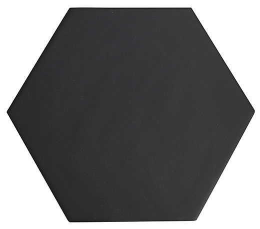Chelsea Black Matte 6"X6.8" Hexagon | Glazed Porcelain | Floor/Wall Tile