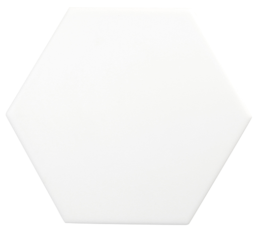 Chelsea White Matte 6"X6.8" Hexagon | Glazed Porcelain | Floor/Wall Tile