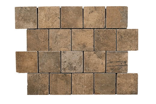 Chicago Brick Old Chicago Natural 3"x3" Mosaic (12"x16" Sheet) | Glazed Porcelain | Floor/Wall Mosaic