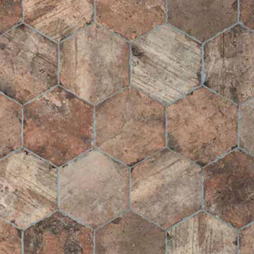 Chicago Brick State Street Natural 9"x11" Hexagon | Glazed Porcelain | Floor/Wall Tile