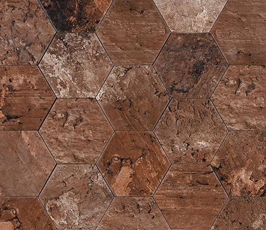 Cinder Revere Natural 6"x7" Hex | Glazed Porcelain | Floor/Wall Tile