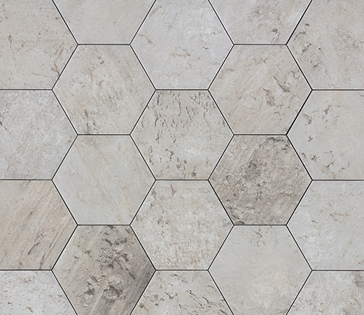 Cinder Seaport Natural 6"x7" Hex | Glazed Porcelain | Floor/Wall Tile