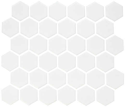 Classico White Matte 2" Hexagon White | Glazed Porcelain | Mosaic