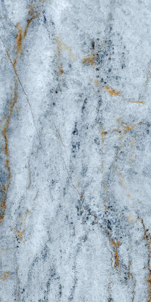 Colossus Quarzo Azzurro Polished 63"x126" Bookmatch A | Glazed Porcelain | Slab