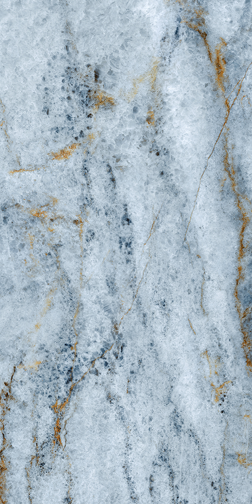 Colossus Quarzo Azzurro Polished 63"x126" Bookmatch B | Glazed Porcelain | Slab