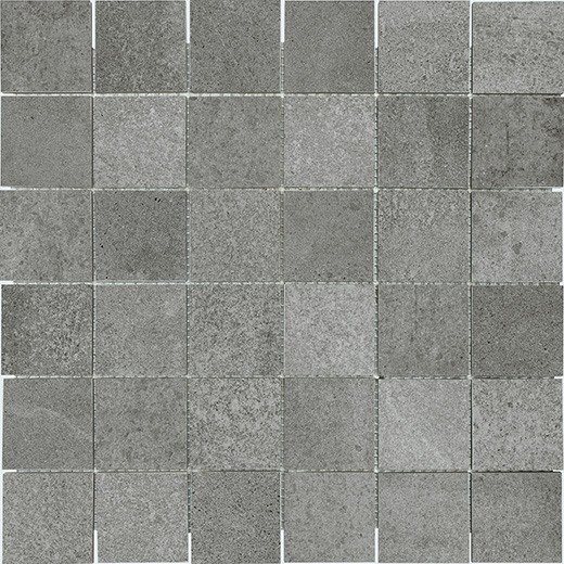 Concrete Jungle Chromium Matte 2"x2" Mosaic | Glazed Porcelain | Floor/Wall Mosaic