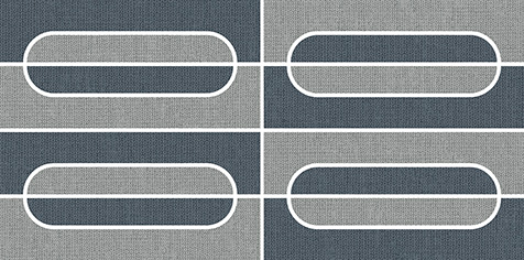 Cuadros Denim/Twill Matte 4"x8" Semi Oval Mosaic | Color Body Porcelain | Floor/Wall Mosaic
