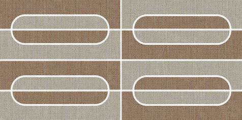 Cuadros Suede/Drift Matte 4"x8" Semi Oval Mosaic | Color Body Porcelain | Floor/Wall Mosaic