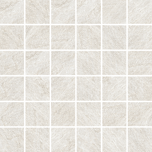 Dakota White Natural 2"x2" (12"x12" Mosaic Sheet) | Color Body Porcelain | Floor/Wall Mosaic