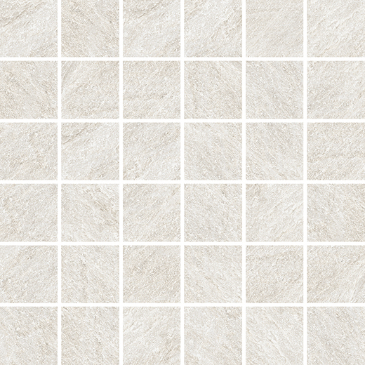 Dakota White Natural 2"x2" (12"x12" Mosaic Sheet) | Color Body Porcelain | Floor/Wall Mosaic