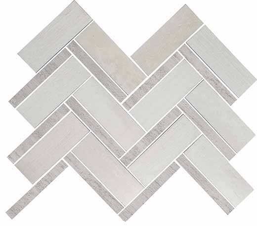 Outlet Demure Bianco Natural 14"x13" Freccia Mosaic | Glazed Porcelain | Floor/Wall Mosaic