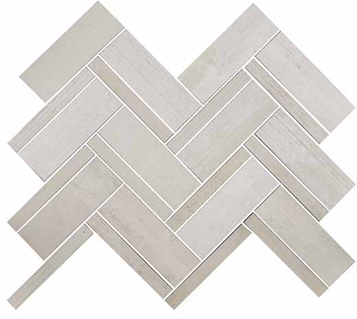 Outlet Demure Bianco Natural 14"x13" Freccia Mosaic | Glazed Porcelain | Floor/Wall Mosaic