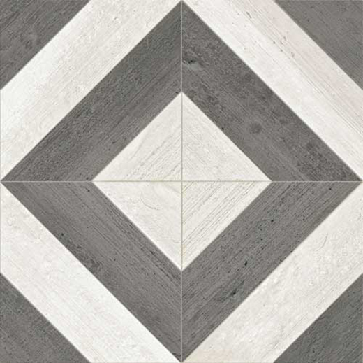 Outlet Demure Bianco Natural 12"x12" Diamond Deco | Glazed Porcelain | Floor/Wall Decorative