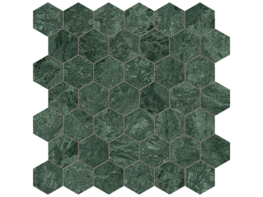 Diosa Verde Polished 2" Hexagon | Marble | Floor/Wall Mosaic
