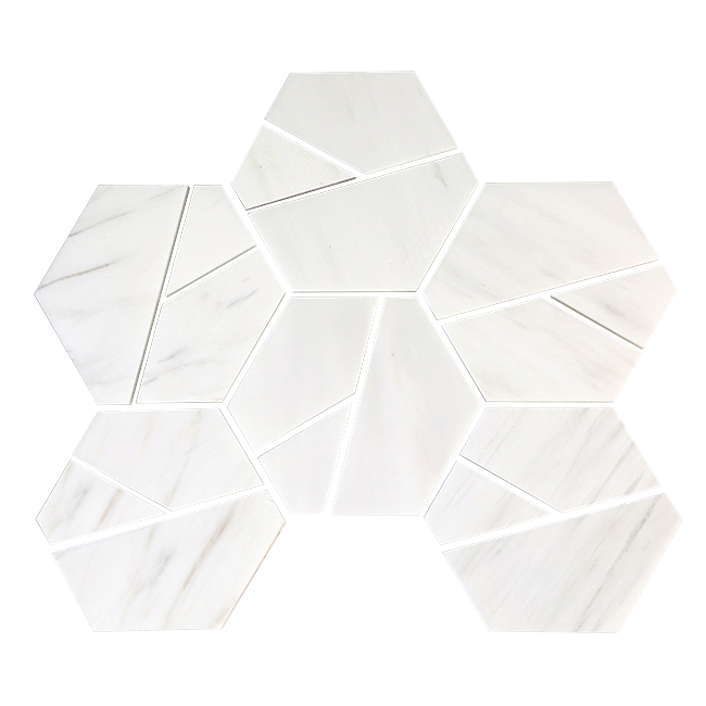 Dolomite Mosaics Dolomite Honed Hexalina | Marble | Floor/Wall Mosaic