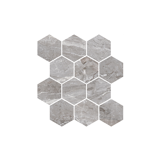 Dynasty  Matte 3" Hexagon Mosaic | Glazed Porcelain | Floor/Wall Mosaic