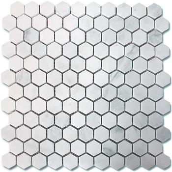 Eastern White Eastern White Honed 1" Hexagon | Marble | Floor/Wall Mosaic