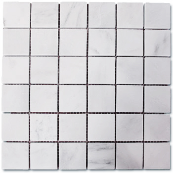 Eastern White Eastern White Honed 2"X2" Mosaic | Marble | Floor/Wall Mosaic