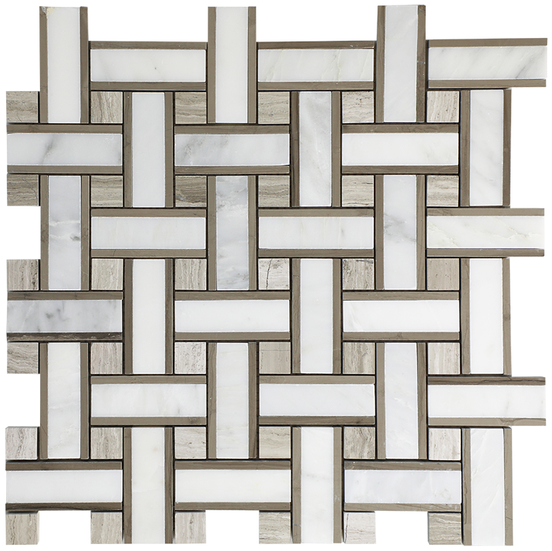 Eastern White Eastern White Polished Lattice Mosaic | Marble | Floor/Wall Mosaic