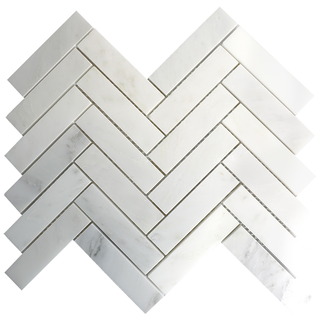 Eastern White Eastern White Honed 1"X4" Herringbone | Marble | Floor/Wall Mosaic