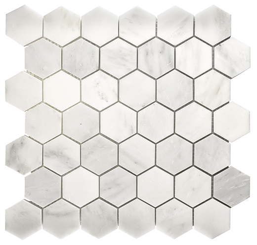 Eastern White Eastern White Honed 2" Hexagon | Marble | Floor/Wall Mosaic