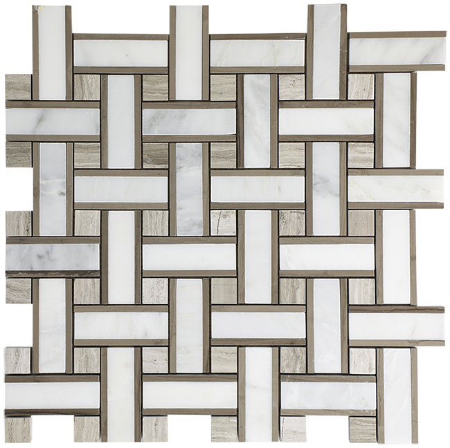 Eastern White Eastern White Polished Lattice Mosaic | Marble | Floor/Wall Mosaic