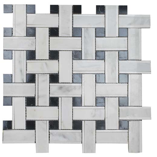 Eastern White Eastern White Polished Lattice Mosaic Eastern White/Thassos | Marble | Floor/Wall Mosaic