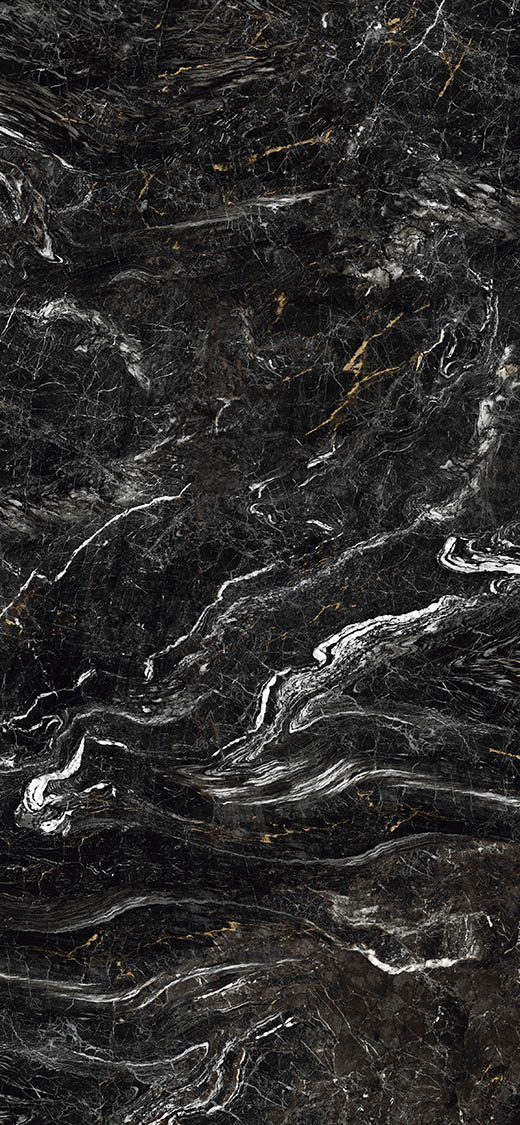 Elara Collection Slabs Dark Wave Polished 48"x102 | Color Body Porcelain | Slab