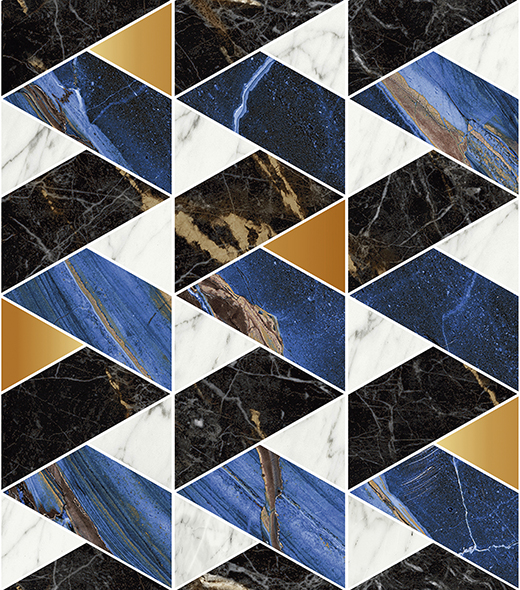 Elara Universe Polished Blue Mood Mosaic | Color Body Porcelain | Wall Decorative Mosaic