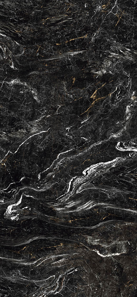 Elara Dark Wave Polished 48"X109.5 | Color Body Porcelain | Slab