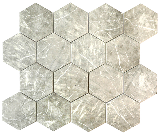 Enamel Hexagon Cedar Matte 3" Hexagon | Enamel | Floor/Wall Mosaic