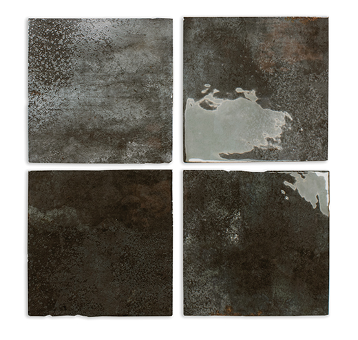 Enamel Charcoal Glossy 5"x5" | Ceramic | Wall